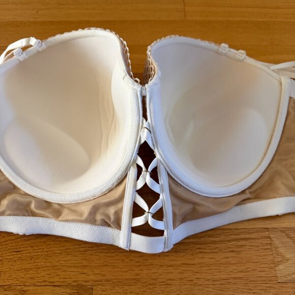 Cacique Multi-way Boost Bra Corset Style White Lace Bra Size 42 DDD - Picture 10 of 12
